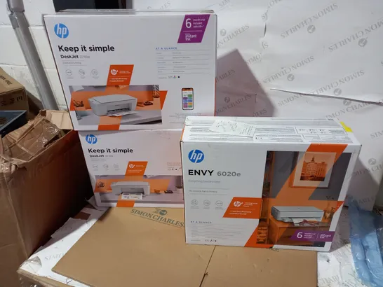 LOT OF 3 ASSORTED HP WHITE PRINTERS (3 BOXES)