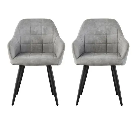 BOXED ALIAUNA TUFTED ARMCHAIR SET OF 2