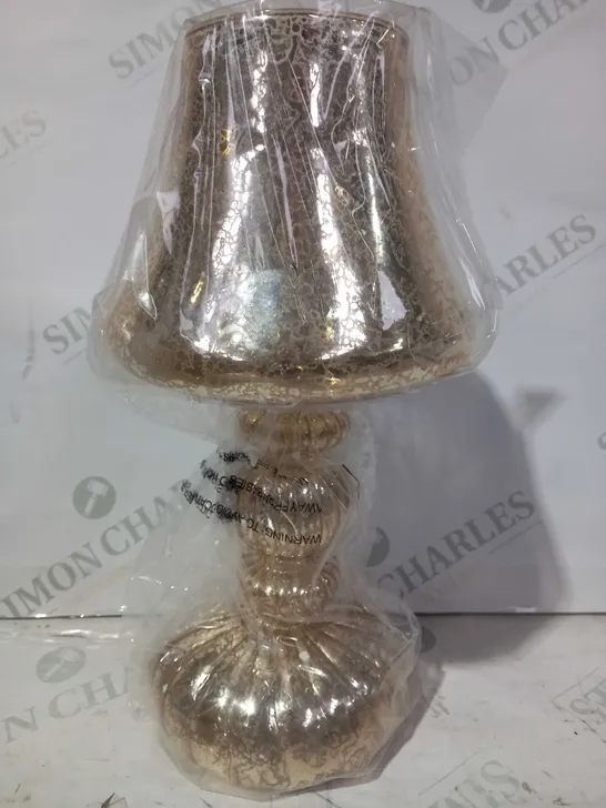 HOME REFLECTIONS PRE-LIT LED MERCURY GLASS LAMP GOLD