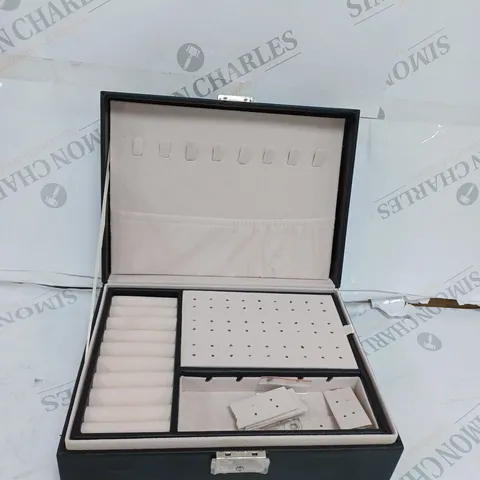 BOXED BLACK JEWELLERY BOX 