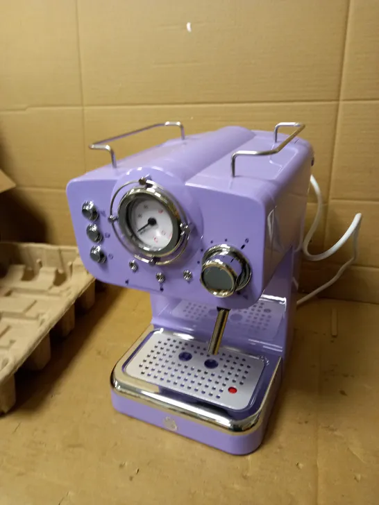 SWAN RETRO PUMP ESPRESSO MACHINE - PURPLE