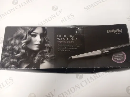 BOXED BABYLISS CURLING WAND PRO 2285CU