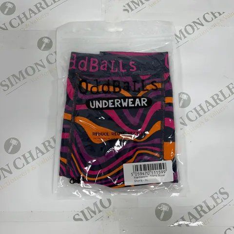 ODDBALLS UNDERWEAR BOXER SHORTS IN MARMALADE SIZE XL