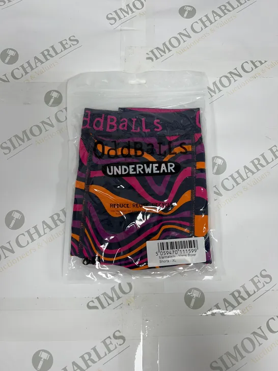 ODDBALLS UNDERWEAR BOXER SHORTS IN MARMALADE SIZE XL