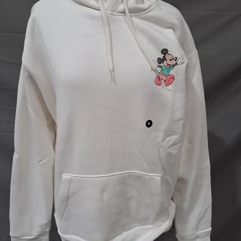 HOLLISTER DISNEY MICKEY AND FRIENDS HOODIE IN CREAM SIZE MEDIUM