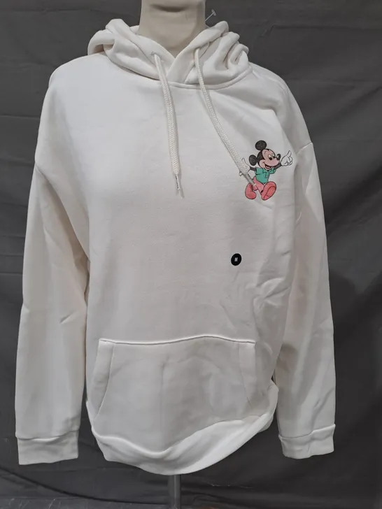 HOLLISTER DISNEY MICKEY AND FRIENDS HOODIE IN CREAM SIZE MEDIUM