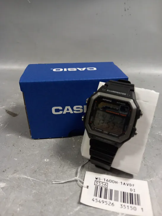 BOXED CASIO MENS DIGITAL RUBBER STRAP WATCH