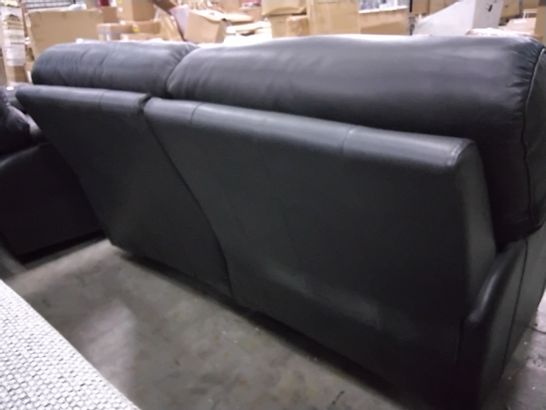 QUALITY G PLAN STRATFORD 2 SEATER ELECTRIC RECLINING BLACK LEATHER SOFA