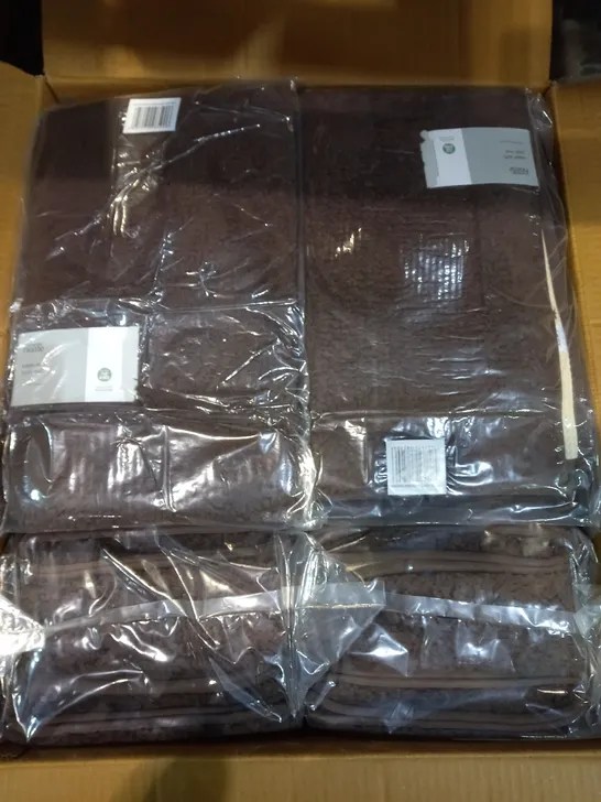 PALLET OF 9 BOXED BRAND NEW SUPER SOFT BROWN BATH MATS - 50X80CM - COLLECTION ONLY 