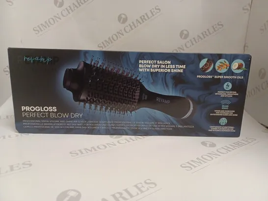 BOXED REVAMP PROGLOSS PERFECT BLOW DRY HAIRBRUSH