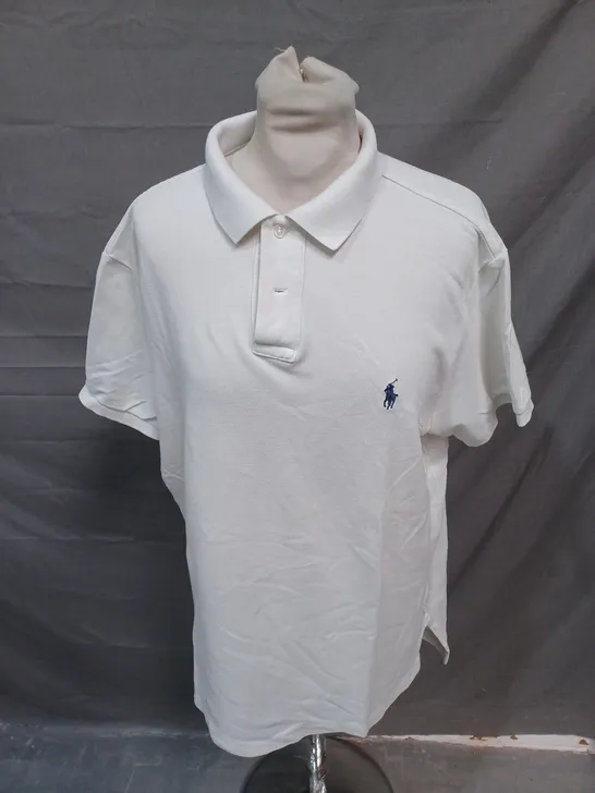 CLASSIC POLO RALPH LAUREN POLO SHIRT IN WHITE SIZE XL