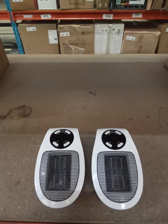 BOXED WARM HOME HEATING 2X 500W PLUG IN HEATERS