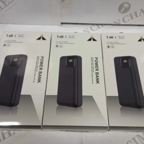 LOT OF 3 POWERBANKS FOR IOS/ANDROIND TYPE-C USB