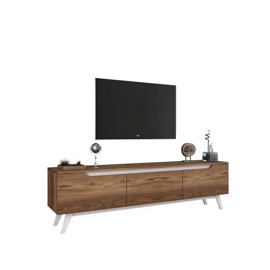 BOXED MCCOLLISTER TV STAND FOR TVS UP TO 55" WALNUT 