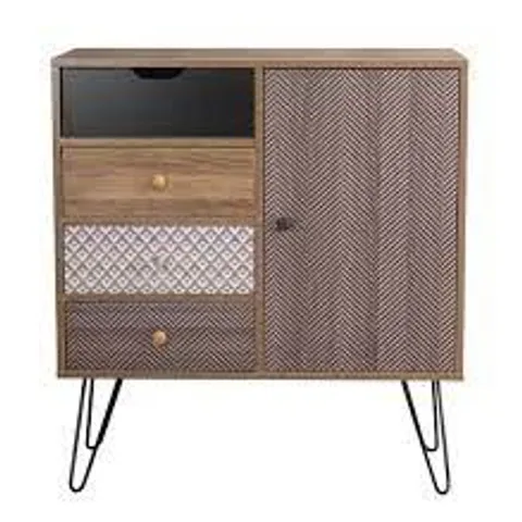 BOXED CASABLANCA SMALL SIDEBOARD - LIGHT WALNUT