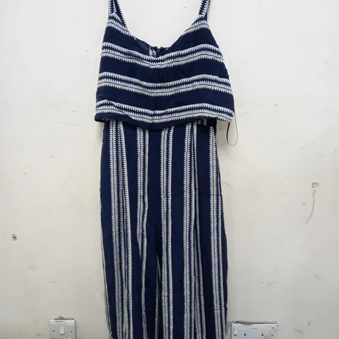 WHISTLES TWIN STRAP STRIPE DRESS IN NAVY/WHITE - SIZE UNSPECIFIED