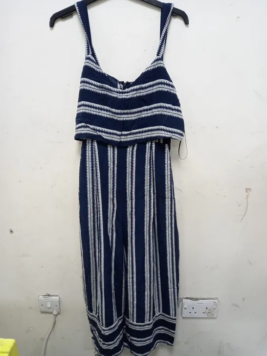 WHISTLES TWIN STRAP STRIPE DRESS IN NAVY/WHITE - SIZE UNSPECIFIED