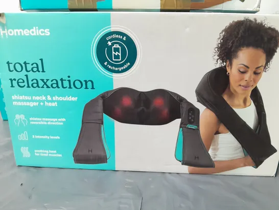 LOT OF 3 BOXED HOMEDICS TOTAL RELAXATION SHIATSU NECK AND SHOULDER MASSAGERS