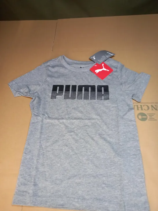 CHILDRENS GREY PUMA LOGO T-SHIRT SIE UNSPECIFIED