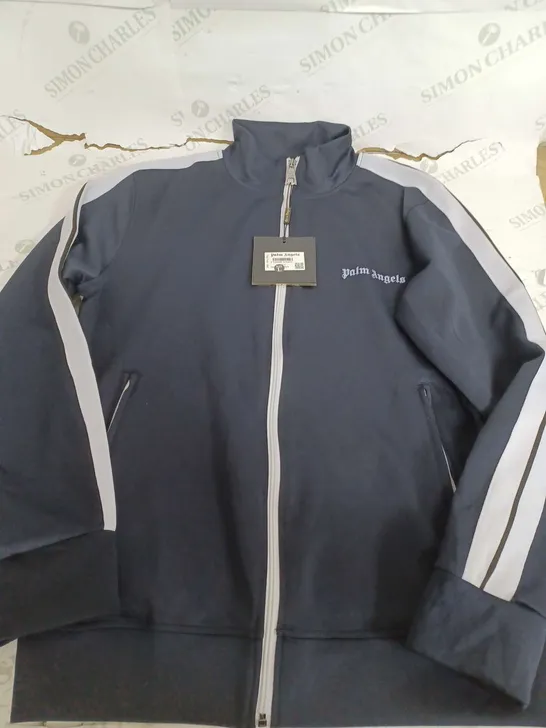 PALM ANGELS NAVY ZIP UP JACKET - LARGE