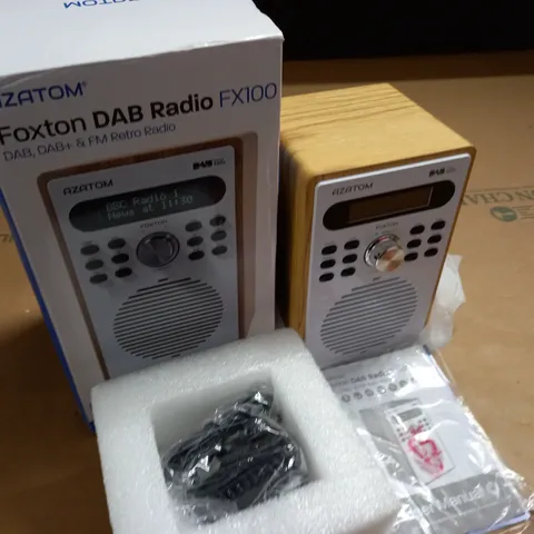 BOXED AZATOM FOXTON DAB RADIO FX100