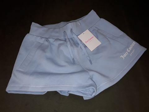 JUICY COUTURE SPORT SHORTS IN LIGHT BLUE - UK SMALL