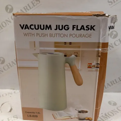 BOXED VACUUM JUG FLASK WITH PUSH BUTTON POURAGE CAPACITY 1.0L LS-029