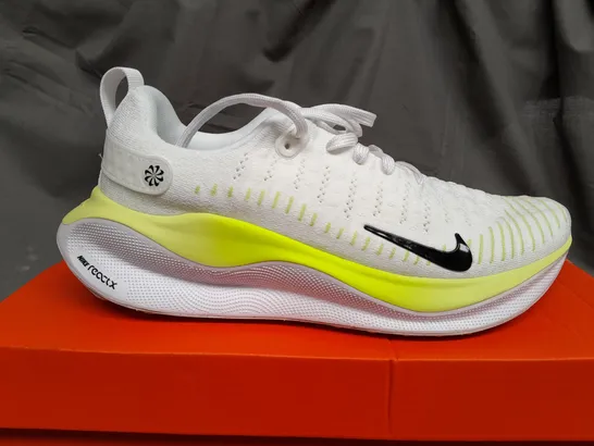 BOXED NIKE REACTX INFINTY RUN 4 IN WHITE & LEMON TWIST - UK 6.5