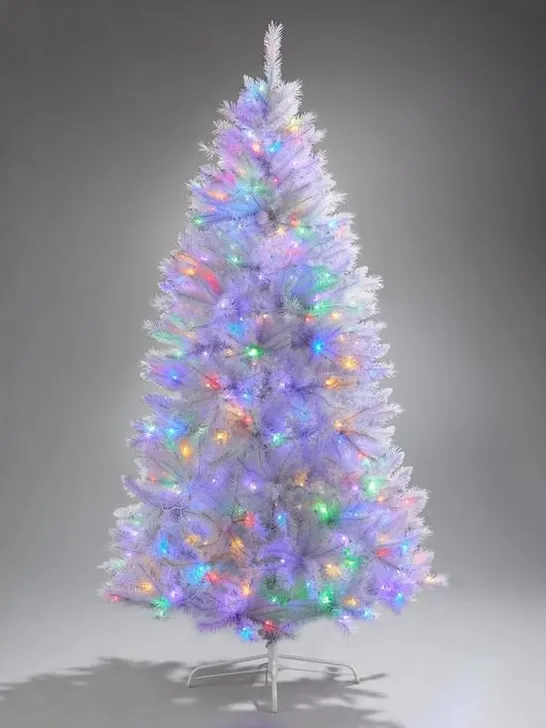 BOXED 6FT WHITE REGAL PRELIT MULTIFUNCTION CHRISTMAS TREE  RRP £149.99