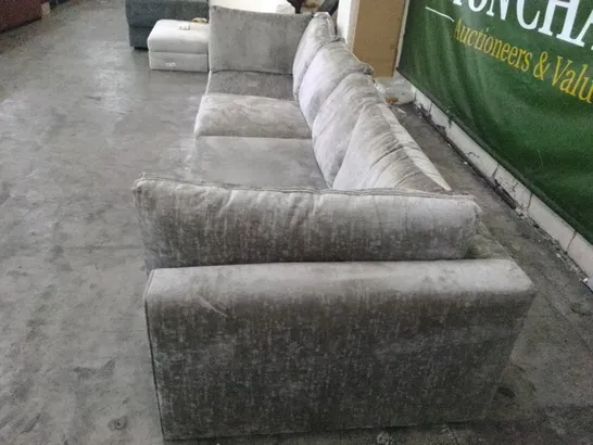 QUALITY DESIGNER 2PCS 4 SEATER SOFA - GREY FABRIC 