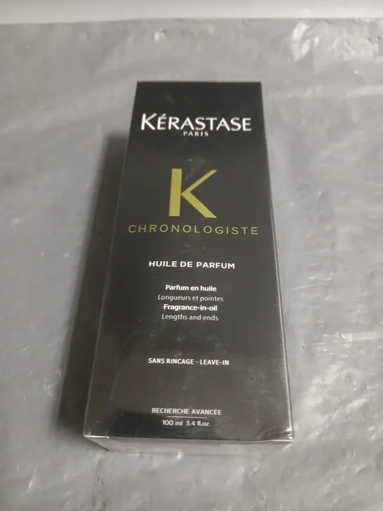 BOXED AND SEALED KERASTASE K CHRONOLOGISTE LEAVE IN HAIR FRAGRANCE OIL 100ML