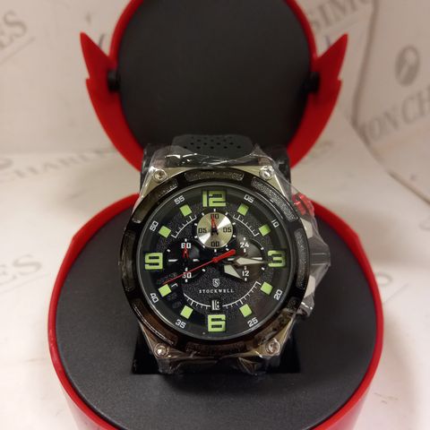 STOCKWELL CHRONOGRAPH STYLE RUBBER STRAP WRISTWATCH 