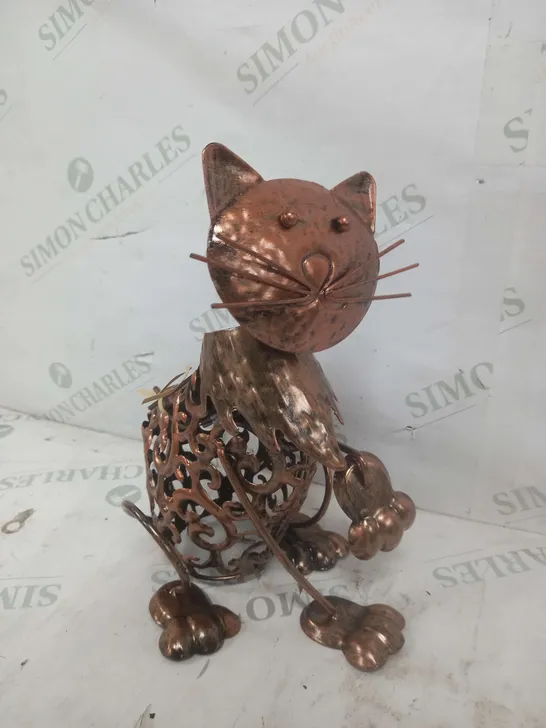 SOLAR POWERED METAL CAT SCROLL LIGHT RRP £20.99