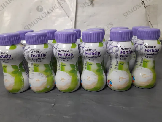 LOT OF 12 NUTRICIA 200ML FORTISIP PLANTBASED NUTRITIONAL DRINKS