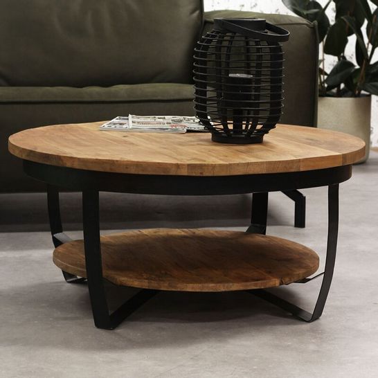 BOXED CORRALES SOLID WOOD COFFEE TABLE WITH STORAGE 
