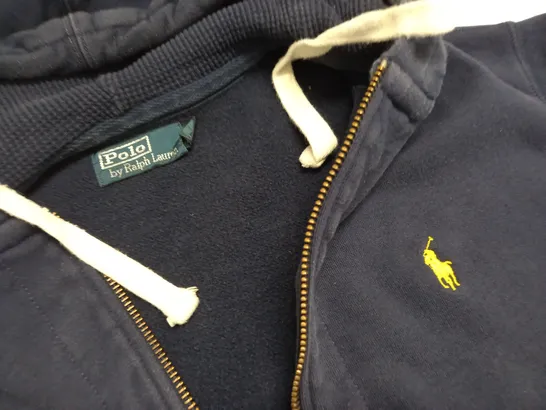 POLO RALPH LAUREN BLUE ZIP THROUGH HOODIE - XL