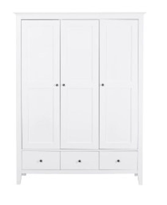 BOXED LYNTON WHITE TRIPLE WARDROBE - 2 BOXES COMPLETE