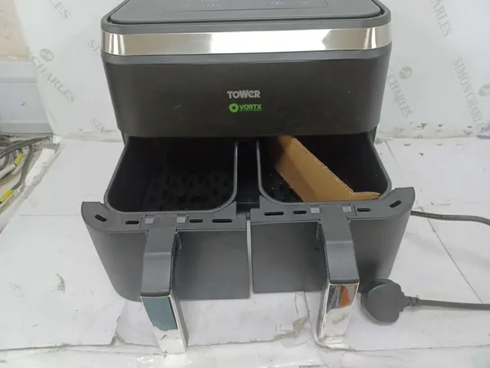 BOXED TOWER 8 LITRE DUAL BASKET AIR FRYER 