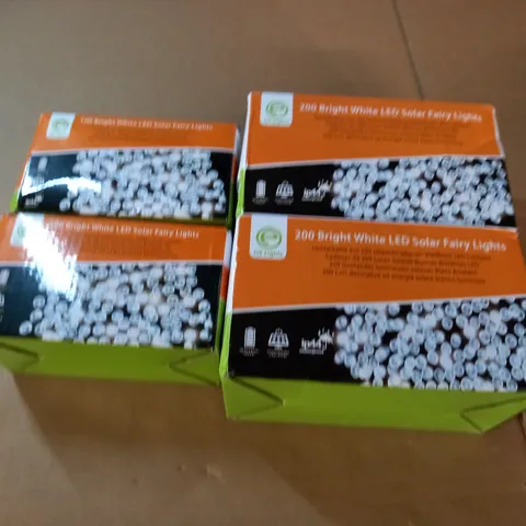 LO TOF 4 BOXES OF BRIGHT WHITE LED SOLAR FAIRY LIGHTS