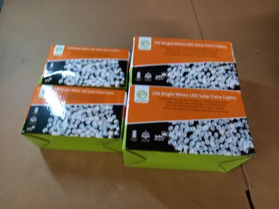 LO TOF 4 BOXES OF BRIGHT WHITE LED SOLAR FAIRY LIGHTS