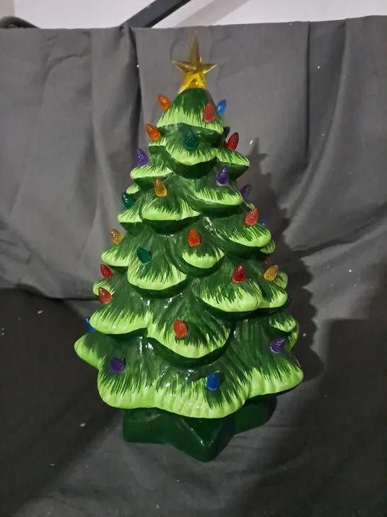 DECORATIVE FESTIVE LIGHT-UP TREE ORNAMENT