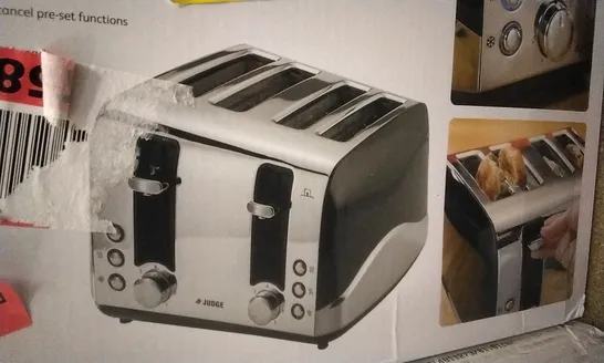 BOXED JUDGE ELECTRICALS 4 SLICE TOASTER