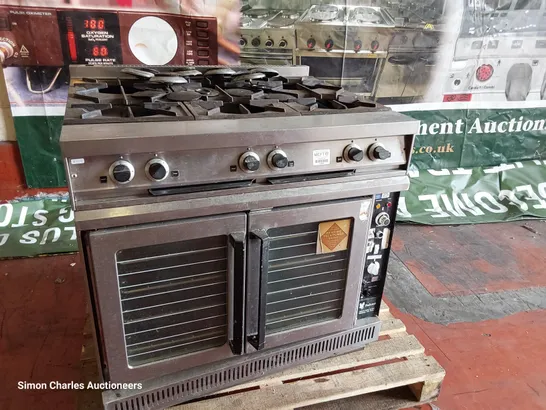 FALCON GAS FIRED 6 BURNER RANGE WITH DOUBLE DOOR OVEN Model GFKE