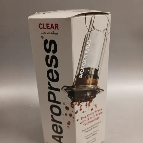 BOXED SEALED TRITAN CLEAR AEROPRESS COFFEE PRESS 
