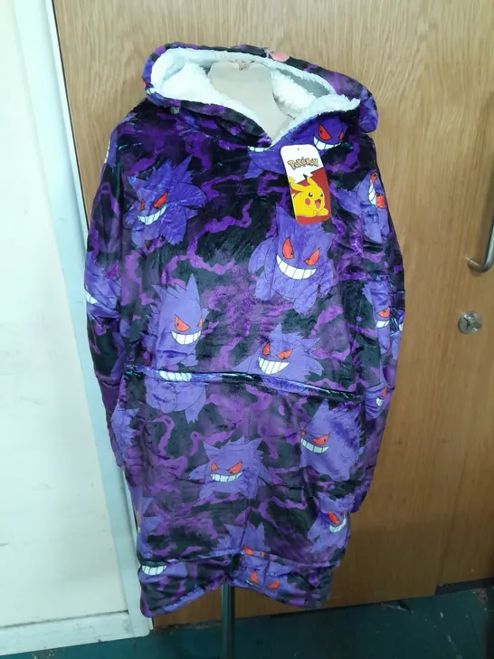 THE OODIE X POKEMON SOFT FLEECE HOODIE IN PURPLE ONE SIZE