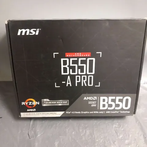 BOXED MSI AMD MOTHERBOARD B550 A PRO