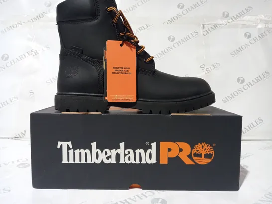 BOXED PAIR OF TIMBERLAND PRO ICONIC WORKBOOTS IN BLACK UK SIZE 9