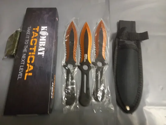 KOMBAT TACTICAL TRIPLE THROWING SET - ORANGE