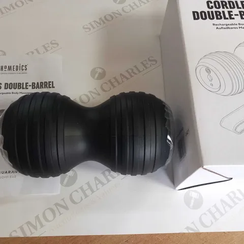 BOXED HOMEDICS CORDLESS DOUBLE-BARREL RECHARGEABLE BODY MASSAGER