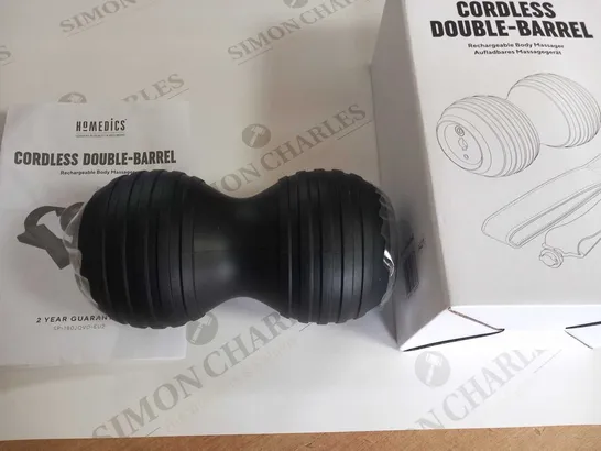 BOXED HOMEDICS CORDLESS DOUBLE-BARREL RECHARGEABLE BODY MASSAGER